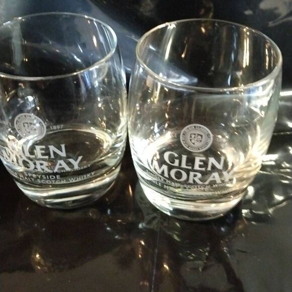 2 Glen Moray Scotch Whiskey Rocks Glasses - Picture 3 of 8